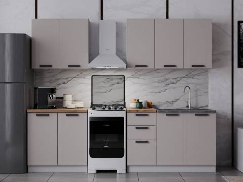 Кухня Фортуна 2000 мм Бежевый