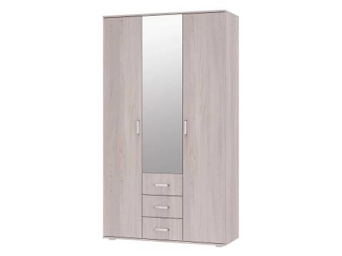 Шкаф 3-х створчатый Белла Ясень белый