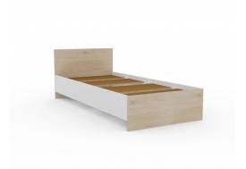 Кровать Монблан 90х200 см Белый Шагрень-Дуб сонома