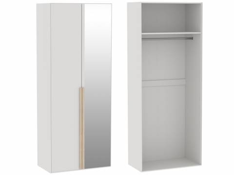 Шкаф 2-дверный с комбинированными дверями Аврора