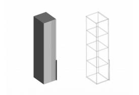 Пенал Вита надстройка тёмно серый лофт