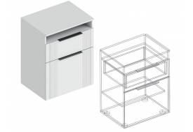 Тумба Вита 1-створка с ящиком и нишей белый лофт