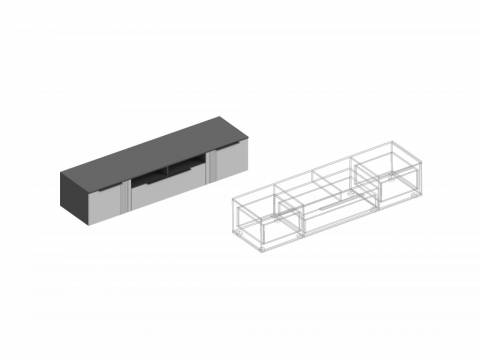 Тумба ТВ 2000 Вита тёмно серый лофт