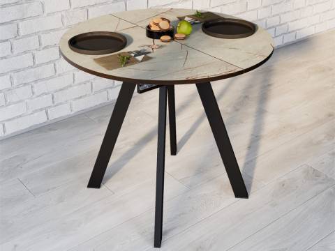 Стол обеденный Элип-2 Пластик Каспий серый