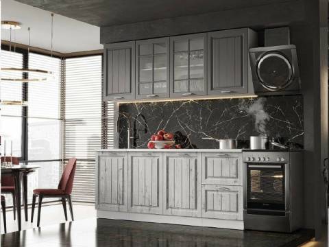 Кухонный гарнитур Модена 2000 со стеклом