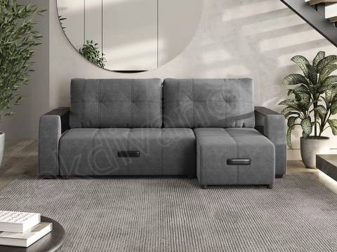 Угловой диван Джаз Newtone Antracite правый