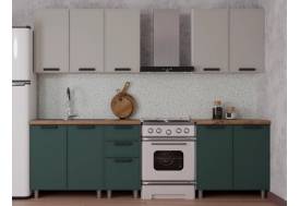 Кухонный гарнитур Магнолия 2000 мм Кашемир/Изумруд
