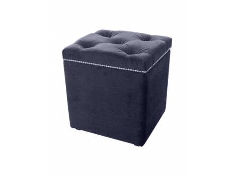 Пуф с ящиком серый