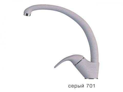 Смеситель для кухни высокий Эко Tolero Серый 701