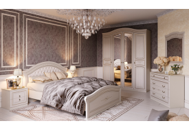 Спальный гарнитур Николь Ясень жемчужный/Ваниль