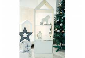 Стеллаж-домик узкий МДФ