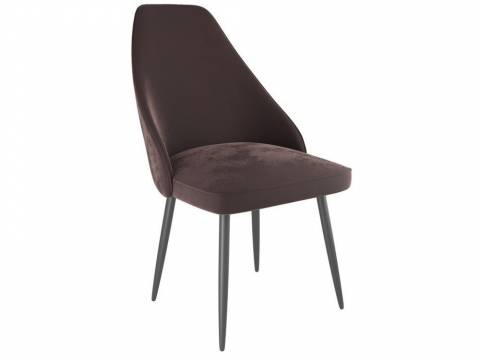 Стул Милан велюр кофе ножки черные