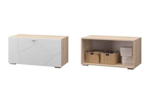 Тумба Скайлайн белый шагрень