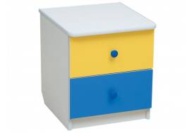 Тумба прикроватная Радуга желтый + синий