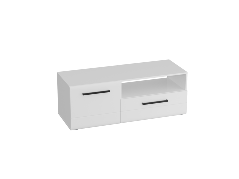 Тумба 1220 высокая Кёльн Белый Аляска/ Белый глянец