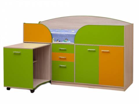 Уголок школьника Юниор 4.1 Лайм+Оранжевый